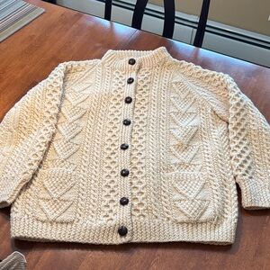 Authentic Irish Knit wool cardigan